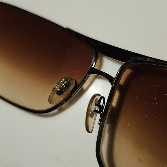 Men's Ferragamo Brown Metallic Sunglasses - Picture 5 of 7